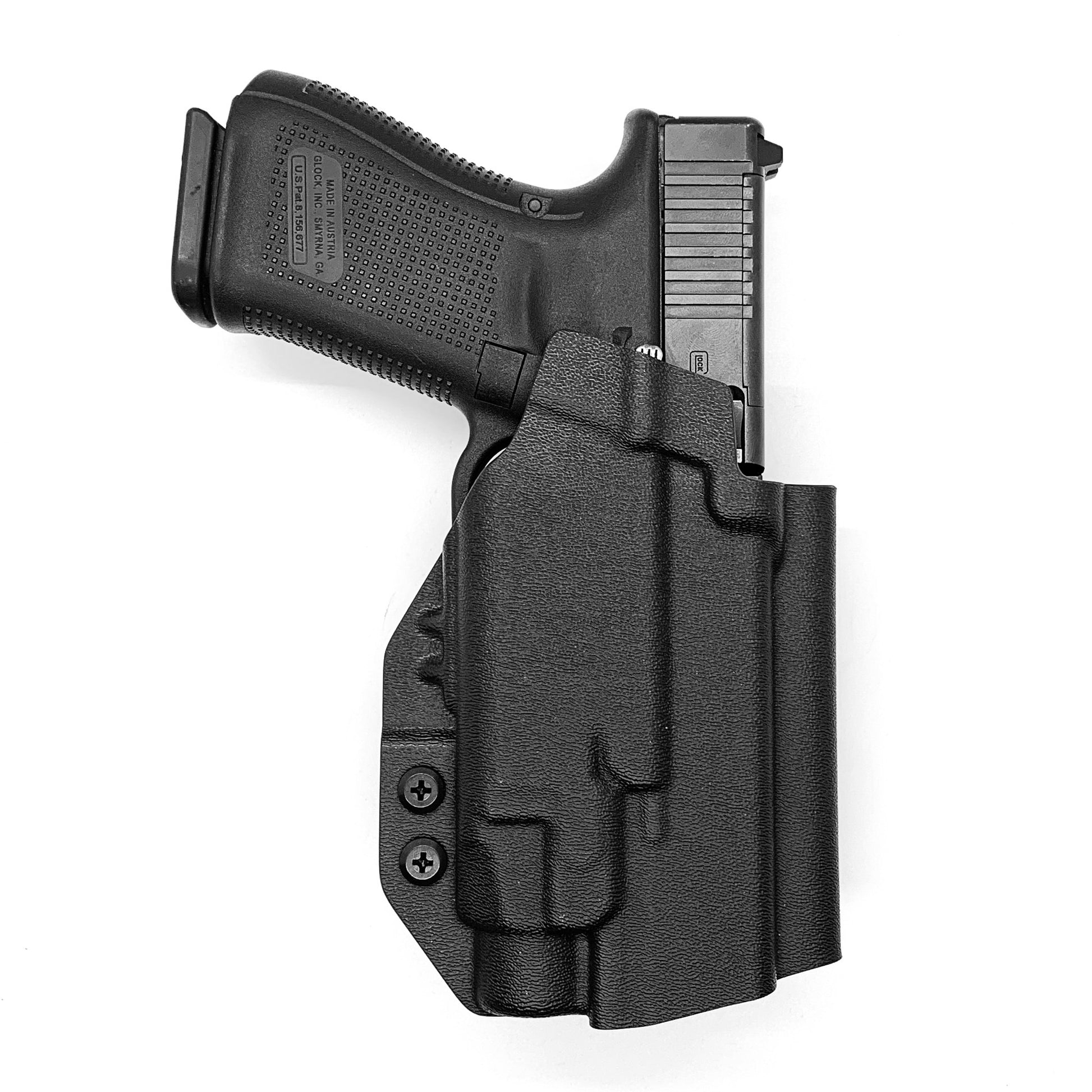 For the best Outside Waistband OWB Kydex holster designed to fit the Glock 19 Gen 5  with the Streamlight TLR-7 HL-X & TLR-7, shop Four Brothers 4BROS holsters