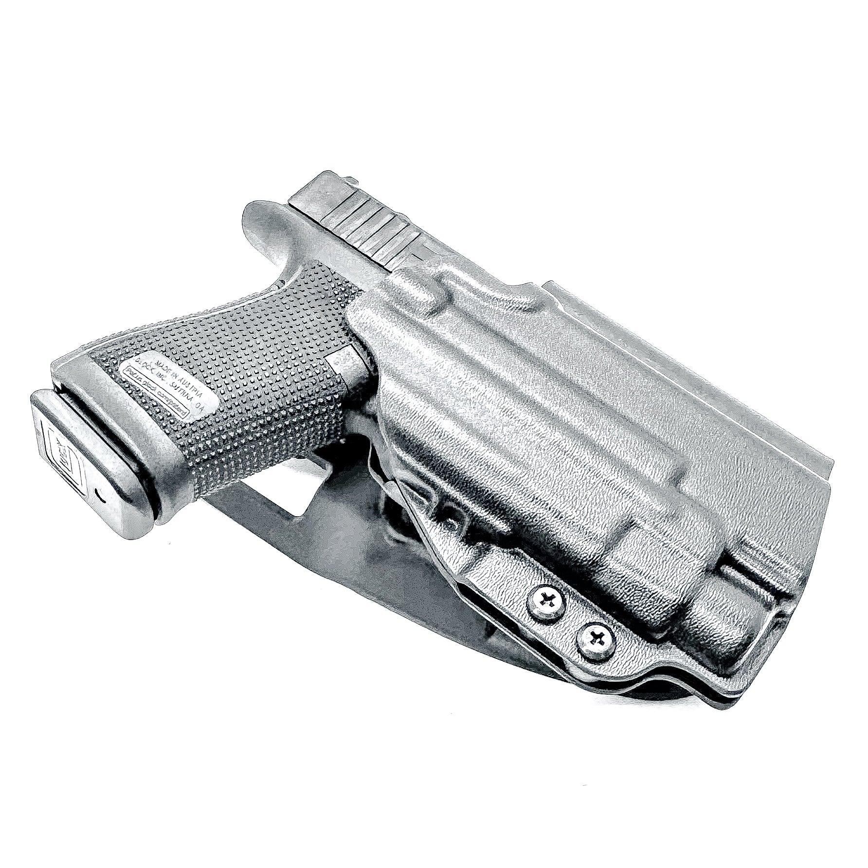Glock 19 & TLR-7 HL-X Duty and Competition holster in Black with Duty Drop
