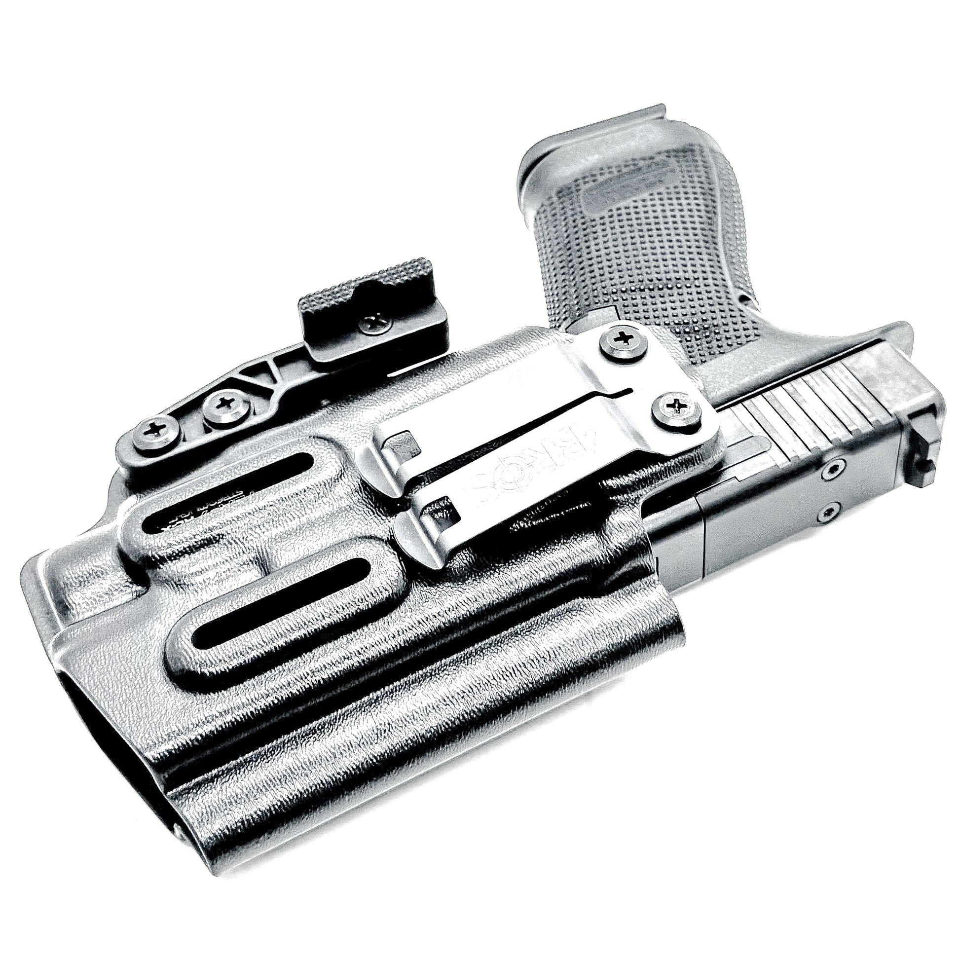 IWB Holster for the Glock 19 with Streamlight TLR-7 HL-X and DCC Monoblock and Modwing in black.
