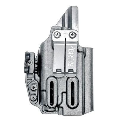 Black IWB Kydex Inside Waistband Holster for the Glock 19 Gen 5 or V, 19X, or 45 with a Streamlight TLR-7 X & TLR-7 A with DCC Monoblock and a modwing.