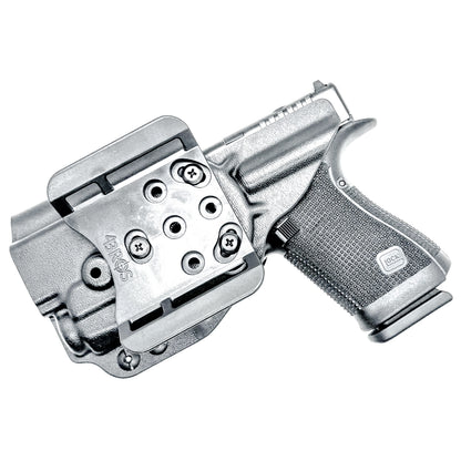 Black Outside Waistband OWB Holster for the Glock Gen 5 with the 19-length slide & Streamlight TLR-7 X or TLR-7 A with 4BROS 1.5" Belt Slide, from Four Brothers holsters.