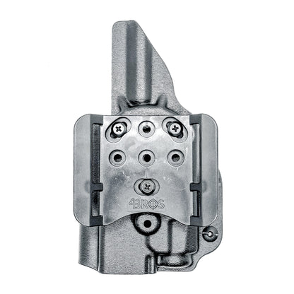 Black Outside Waistband OWB Holster for the Glock Gen 5 with the 19-length slide & Streamlight TLR-7 X or TLR-7 A with 4BROS 1.5" Belt Slide, from Four Brothers holsters.
