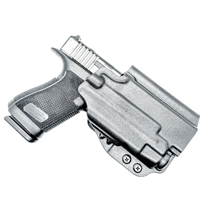 Black Outside Waistband OWB Holster for the Glock Gen 5 with the 19-length slide & Streamlight TLR-7 X or TLR-7 A with 4BROS 1.5" Belt Slide, from Four Brothers holsters.