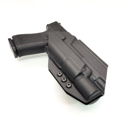For the best Outside Waistband OWB for the Glock 19 Gen 5 with the Surefire X300U A or B X300U-A or X300U-B weapon-mounted light, shop Four Brothers Holsters.
