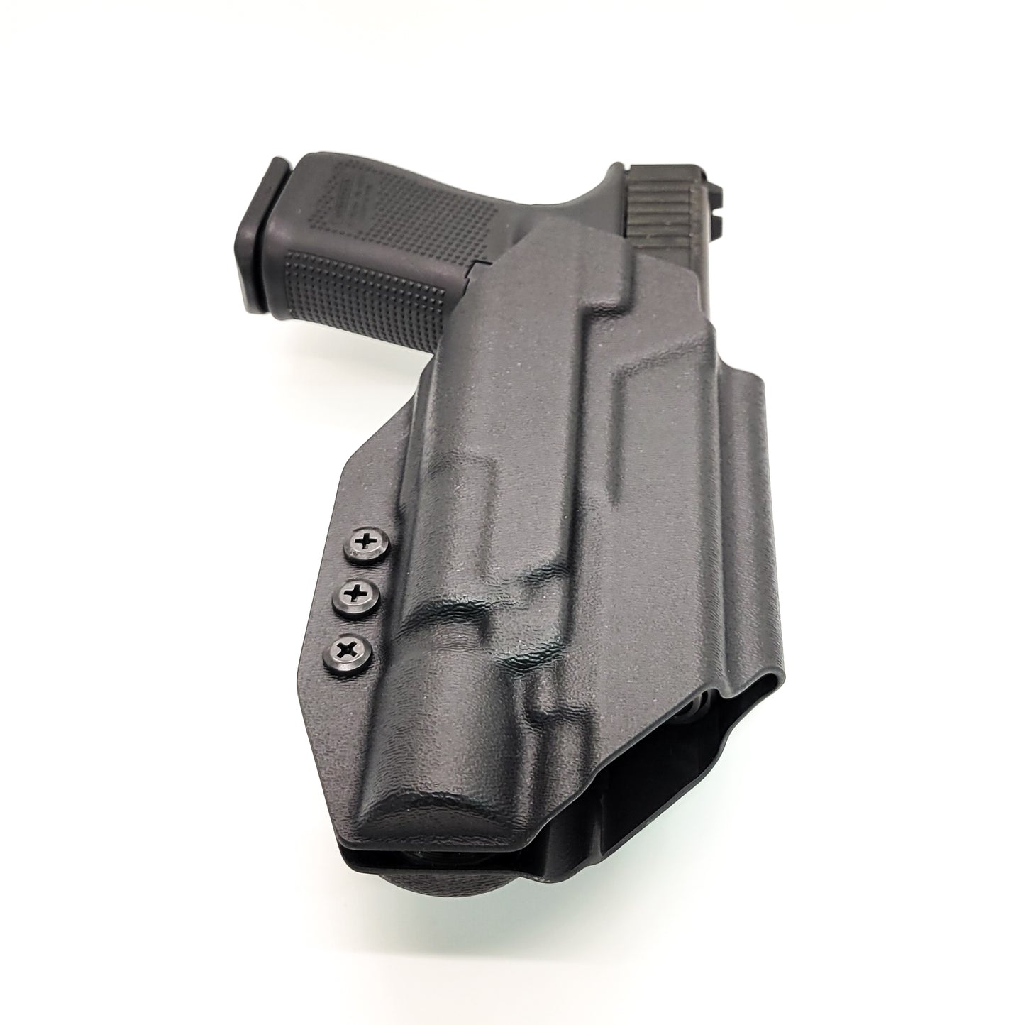 For the best Outside Waistband OWB for the Glock 19 Gen 5 with the Surefire X300U A or B X300U-A or X300U-B weapon-mounted light, shop Four Brothers Holsters.
