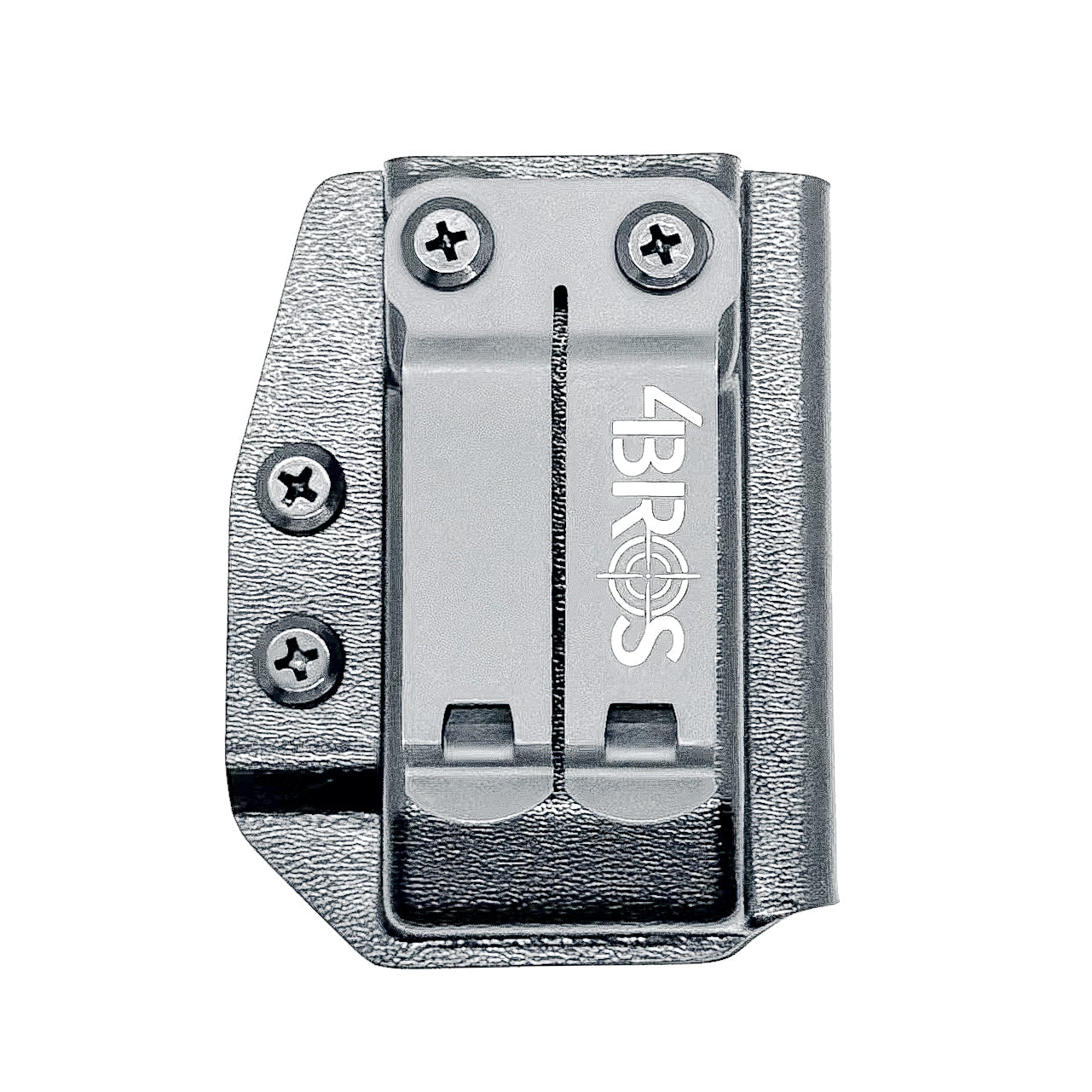 Black Kydex IWB AIWB appendix inside waistband magazine pouch carrier or holster for the Glock 20 10mm mags from Four Brothers Holsters. Made in USA.