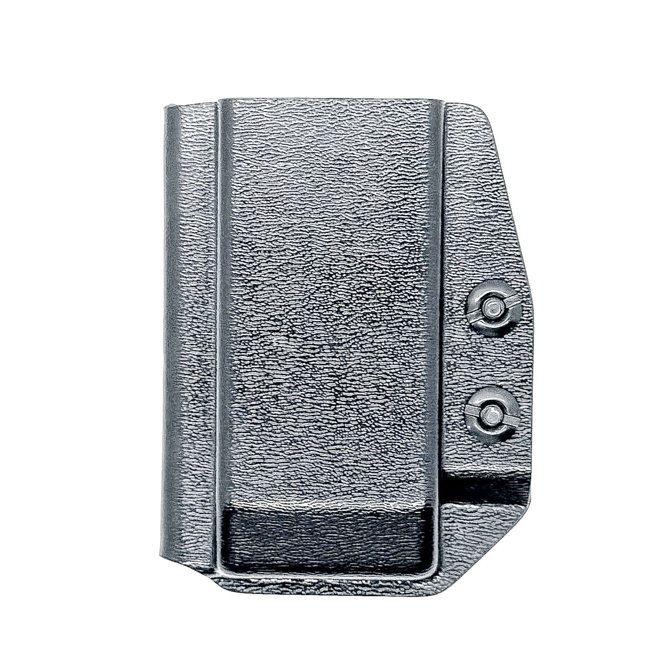 Black Kydex IWB AIWB appendix inside waistband magazine pouch carrier or holster for the Glock 20 10mm mags from Four Brothers Holsters. Made in USA.