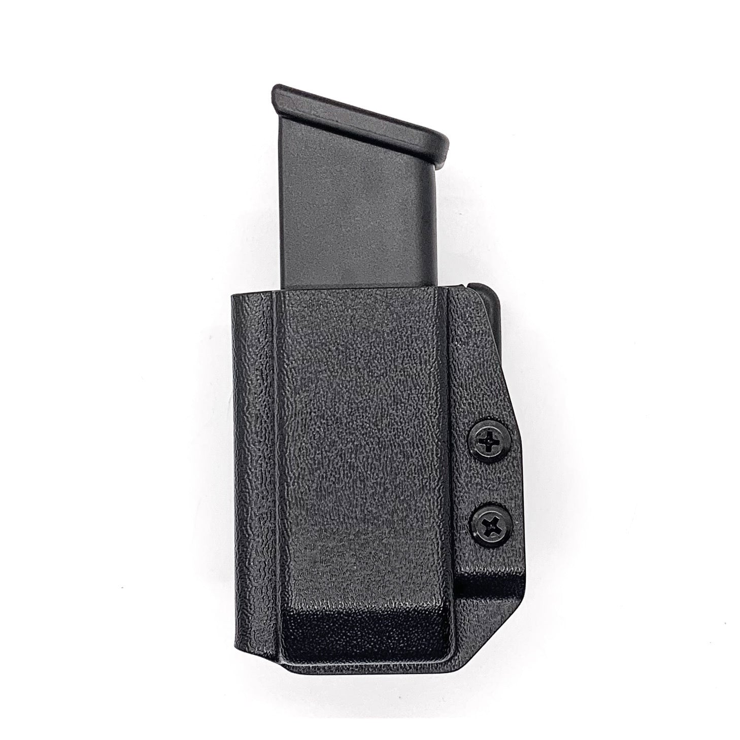 For the Best OWB Outside Waistband Kydex Magazine Pouch designed to fit the Glock 20 10mm Magazine, shop Four Brothers Holsters. Suitable for belt widths of 1 1/2", 1 3/4". 2" & 2 1/2" Adjustable retention and cant outside waist carrier holster. Will allow bullets forward & bullets back orientation.