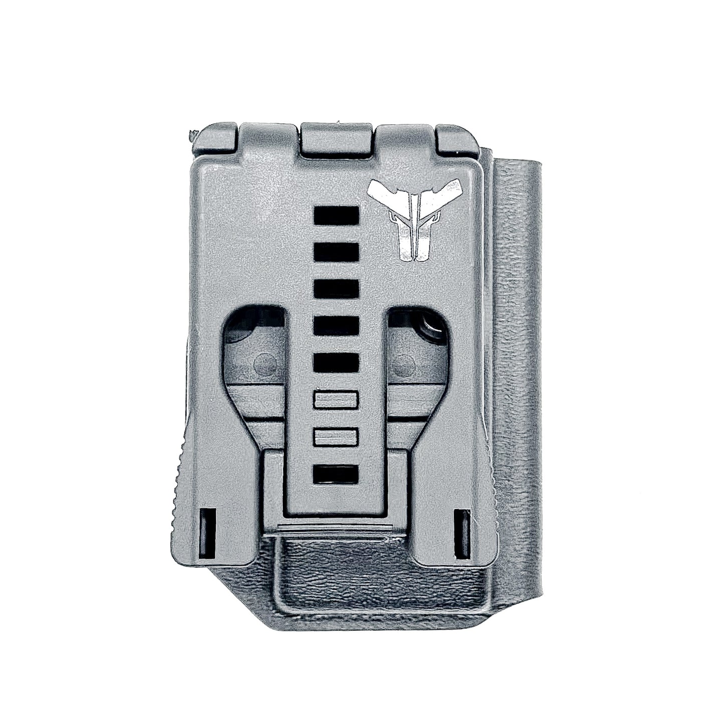 OWB Outside Waistband Kydex Black Magazine Pouch designed to fit the Glock 20 10mm Magazine from Four Brothers Holsters. Proudly made in the USA.