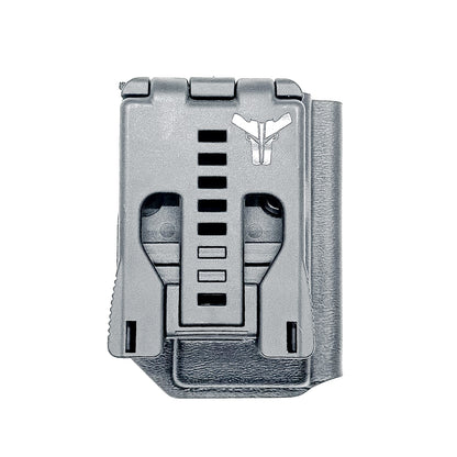 OWB Outside Waistband Kydex Black Magazine Pouch designed to fit the Glock 20 10mm Magazine from Four Brothers Holsters. Proudly made in the USA.