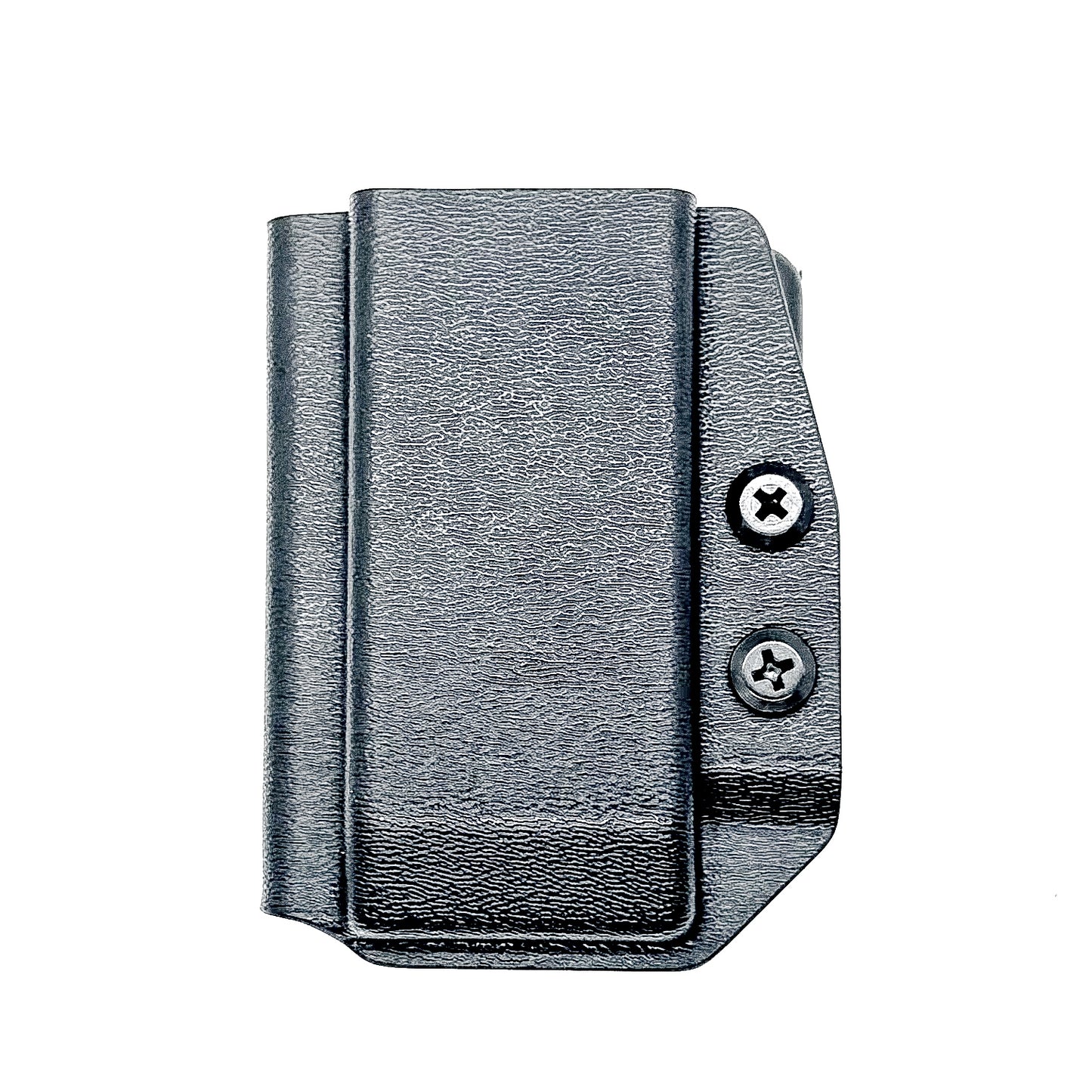 OWB Outside Waistband Kydex Black Magazine Pouch designed to fit the Glock 20 10mm Magazine from Four Brothers Holsters. Proudly made in the USA.