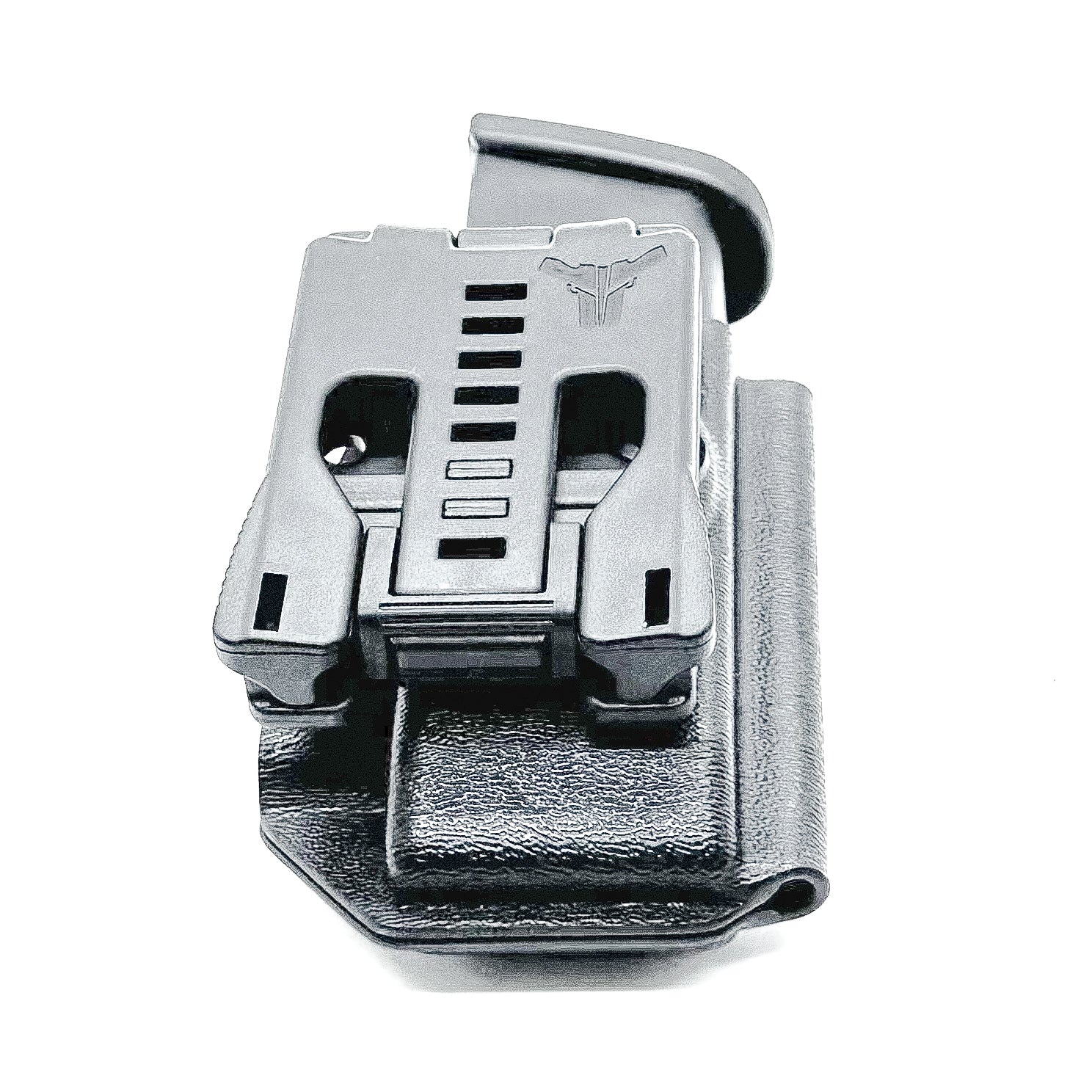 OWB Outside Waistband Kydex Black Magazine Pouch designed to fit the Glock 20 10mm Magazine from Four Brothers Holsters. Proudly made in the USA.