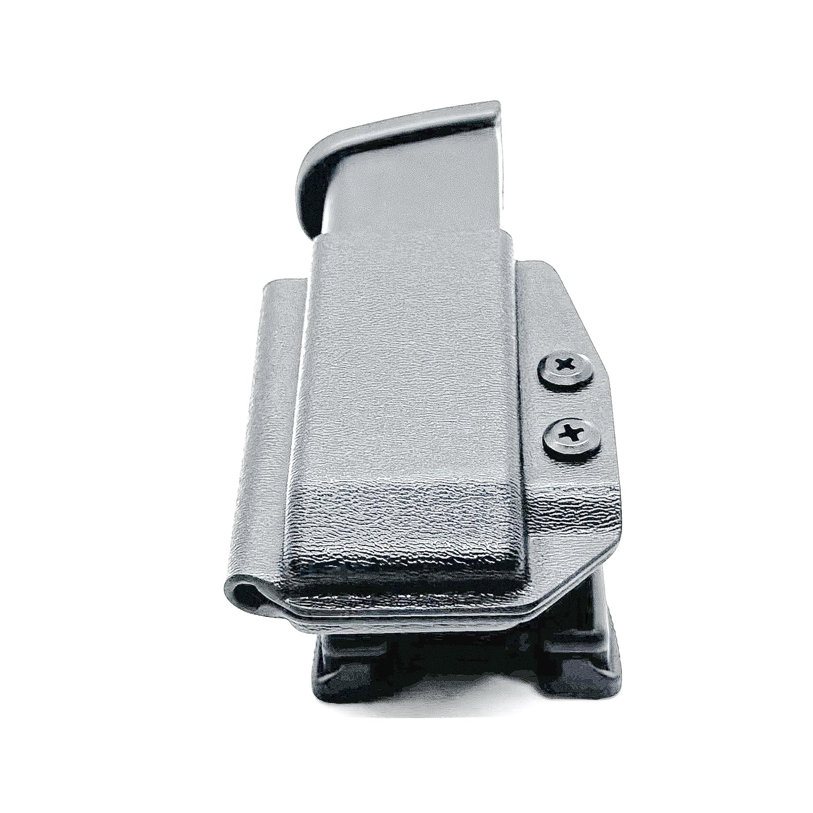 OWB Outside Waistband Kydex Black Magazine Pouch designed to fit the Glock 20 10mm Magazine from Four Brothers Holsters. Proudly made in the USA.
