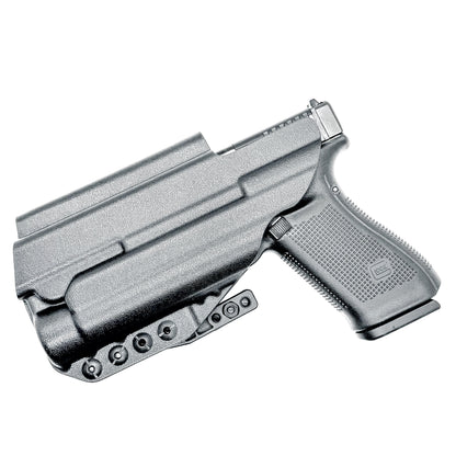 Black IWB Kydex Inside Waistband Holster for the Glock 20 Gen 5 pistols with the Streamlight TLR-1 HL from Four Brothers 4BROS Holsters. 