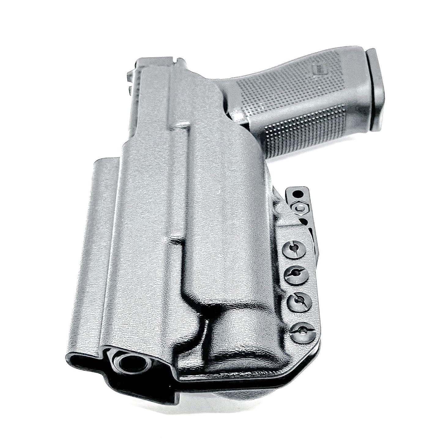 Black IWB Kydex Inside Waistband Holster for the Glock 20 Gen 5 pistols with the Streamlight TLR-1 HL from Four Brothers 4BROS Holsters. 