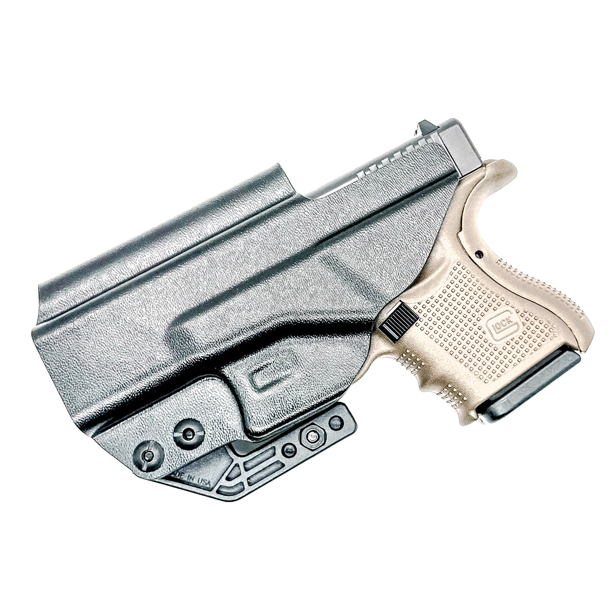 Glock 26 IWB Holster for Gen 3, 4, 5 & Gen V. Durable Kydex Inside Waistband holster with adjustable retention and cant for concealed carry.
