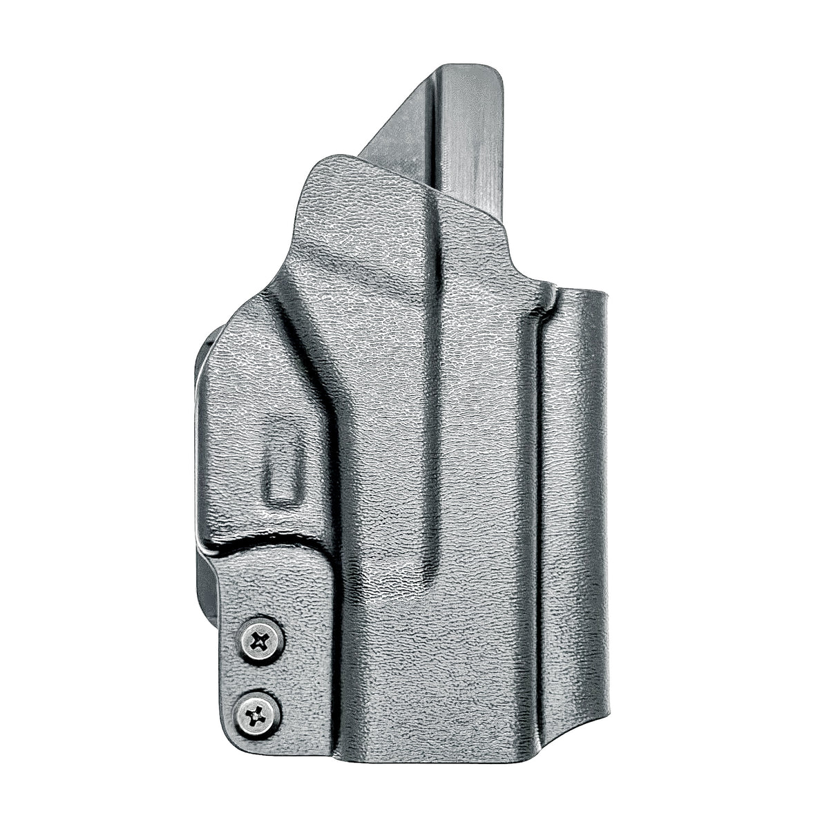Glock 26 OWB Holster for Gen 3, 4, 5 & Gen V. Kydex Outside Waistband holster with adjustable retention, optic cut and threaded barrel clearance.
