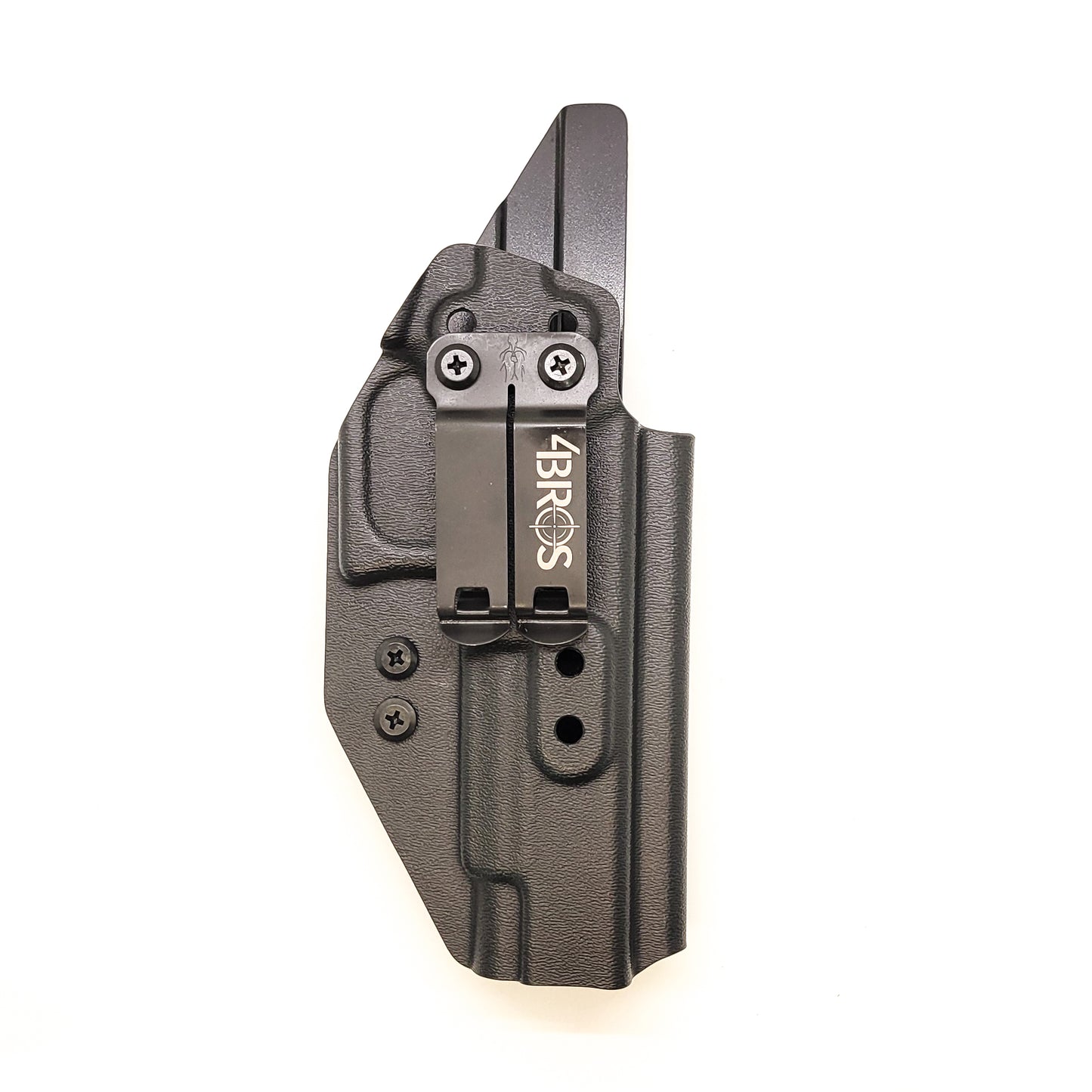 For the best Kydex Glock 34 Gen 5 IWB AIWB Inside Waistband Holster that is designed to fit the Glock 34 Gen 5 handgun, shop Four Brothers. Adjustable retention and cant. Also fits Generation 3 & 4 pistols with minor retention adjustments. Proudly made in the USA by Veterans and Law Enforcement employees.