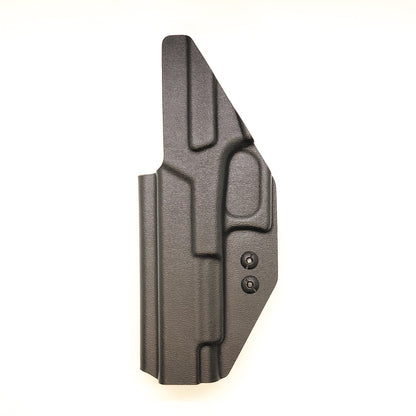 For the best Kydex Glock 34 Gen 5 IWB AIWB Inside Waistband Holster that is designed to fit the Glock 34 Gen 5 handgun, shop Four Brothers. Adjustable retention and cant. Also fits Generation 3 & 4 pistols with minor retention adjustments. Proudly made in the USA by Veterans and Law Enforcement employees.