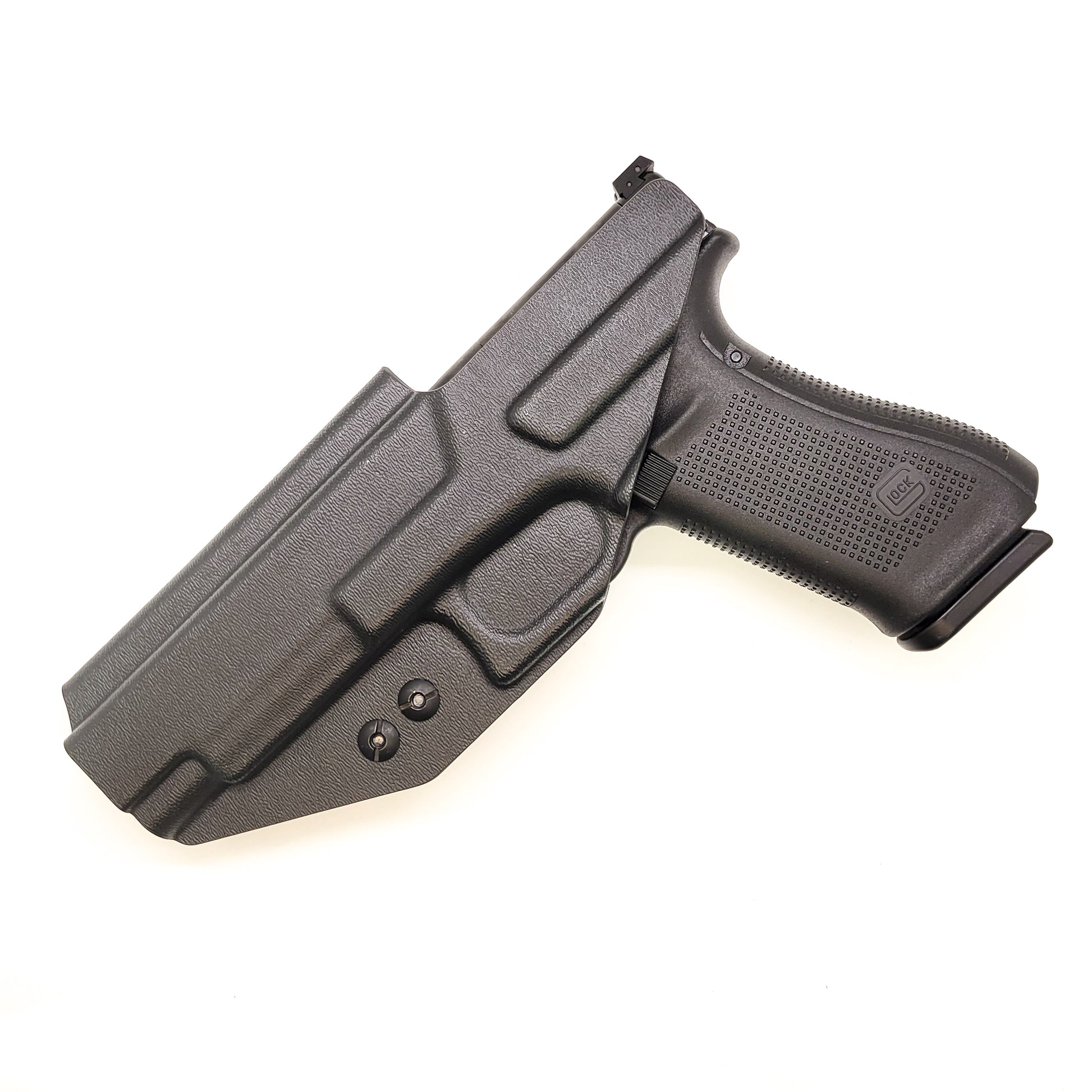 For the best Kydex Glock 34 Gen 5 IWB AIWB Inside Waistband Holster that is designed to fit the Glock 34 Gen 5 handgun, shop Four Brothers. Adjustable retention and cant. Also fits Generation 3 & 4 pistols with minor retention adjustments. Proudly made in the USA by Veterans and Law Enforcement employees.