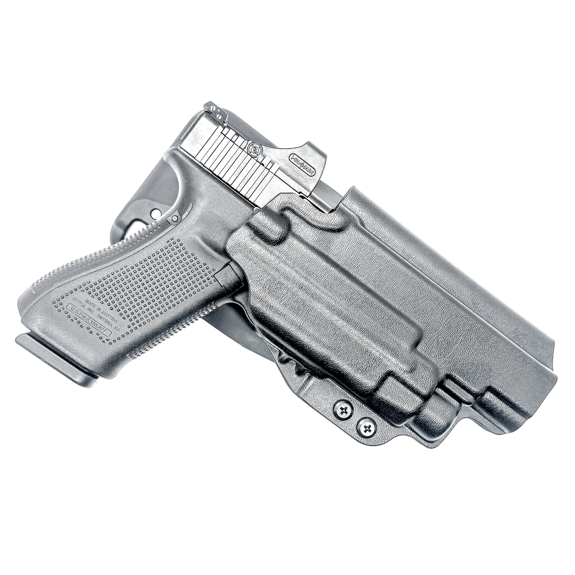 Glock 34 Gen 5 OWB holster for Streamlight TLR-7 HL-X, TLR-7 X & TLR-7 A. Outside Waistband light duty & competition carry with adjustable retention.