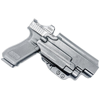 Glock 34 with TLR7 HL-X Outside Waistband Holster with 4BROS 1.5" Slide in black