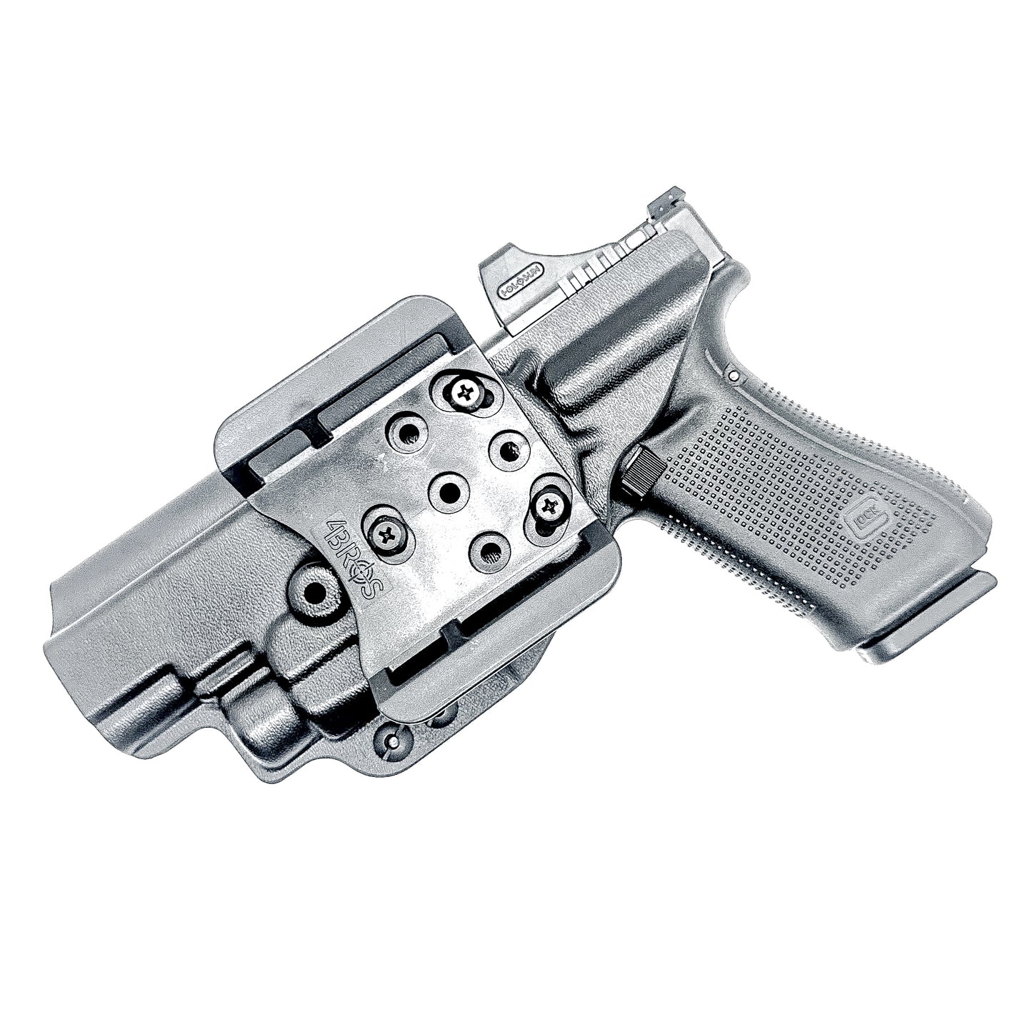 Glock 34 with TLR7 HL-X Outside Waistband Holster with 4BROS 1.5" Slide in black