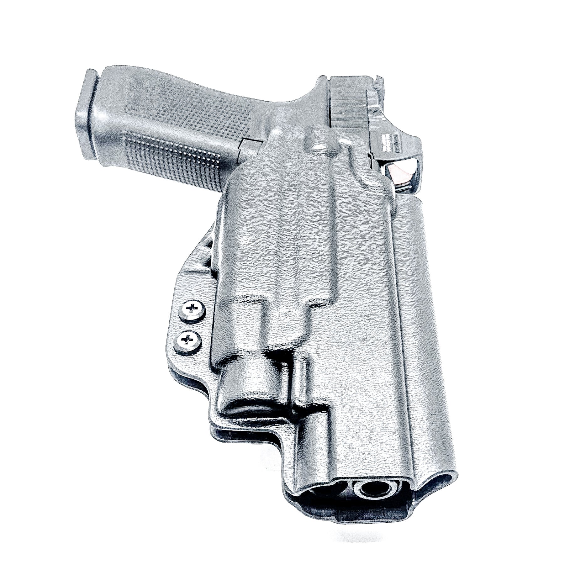 Glock 34 with TLR7 HL-X Outside Waistband Holster with 4BROS 1.5" Slide in black