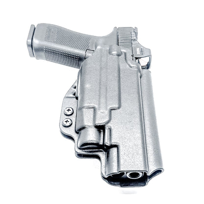 Glock 34 with TLR7 HL-X Outside Waistband Holster with 4BROS 1.5" Slide in black