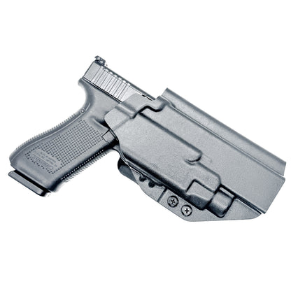 Glock 34 with TLR7 HL-X Outside Waistband Holster with 4BROS 1.5" Slide in black