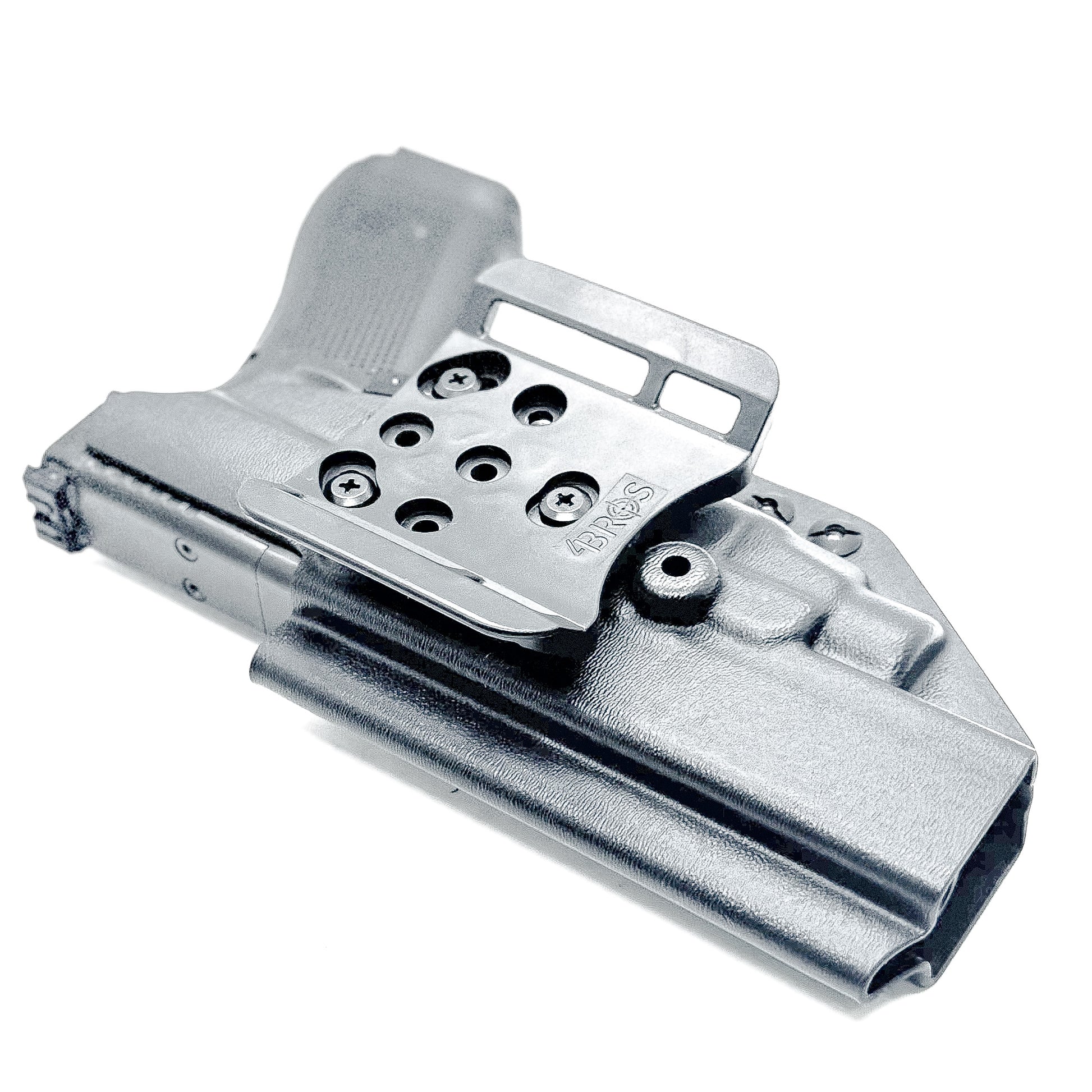 Glock 34 with TLR7 HL-X Outside Waistband Holster with 4BROS 1.5" Slide in black