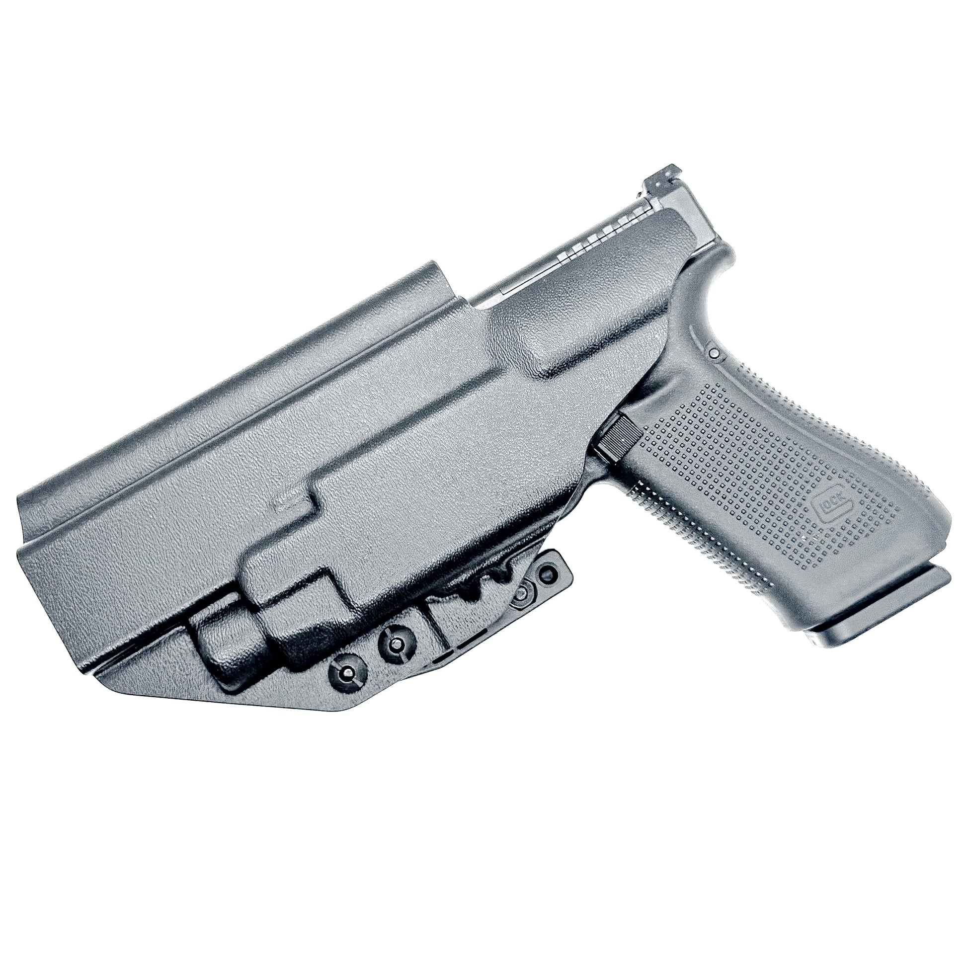 Black IWB Holster for the Glcok 34 with TLR-7 X or TLR-7 HL-X light including monoblock and modwing.
