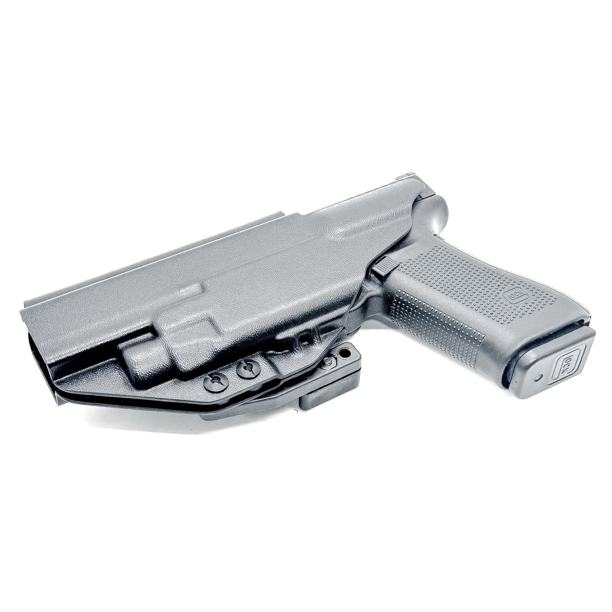 Black IWB Holster for the Glcok 34 with TLR-7 X or TLR-7 HL-X light including monoblock and modwing.