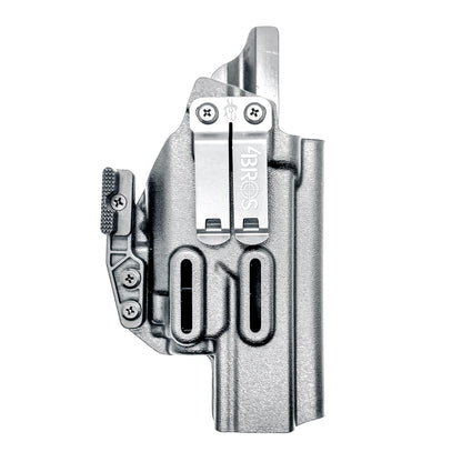 For the best Inside Waistband Kydex Holster for the Glock 34 & Streamlight TLR-8 A, shop Four Brothers Holsters. 4BROS IWB Holsters are made in the USA!