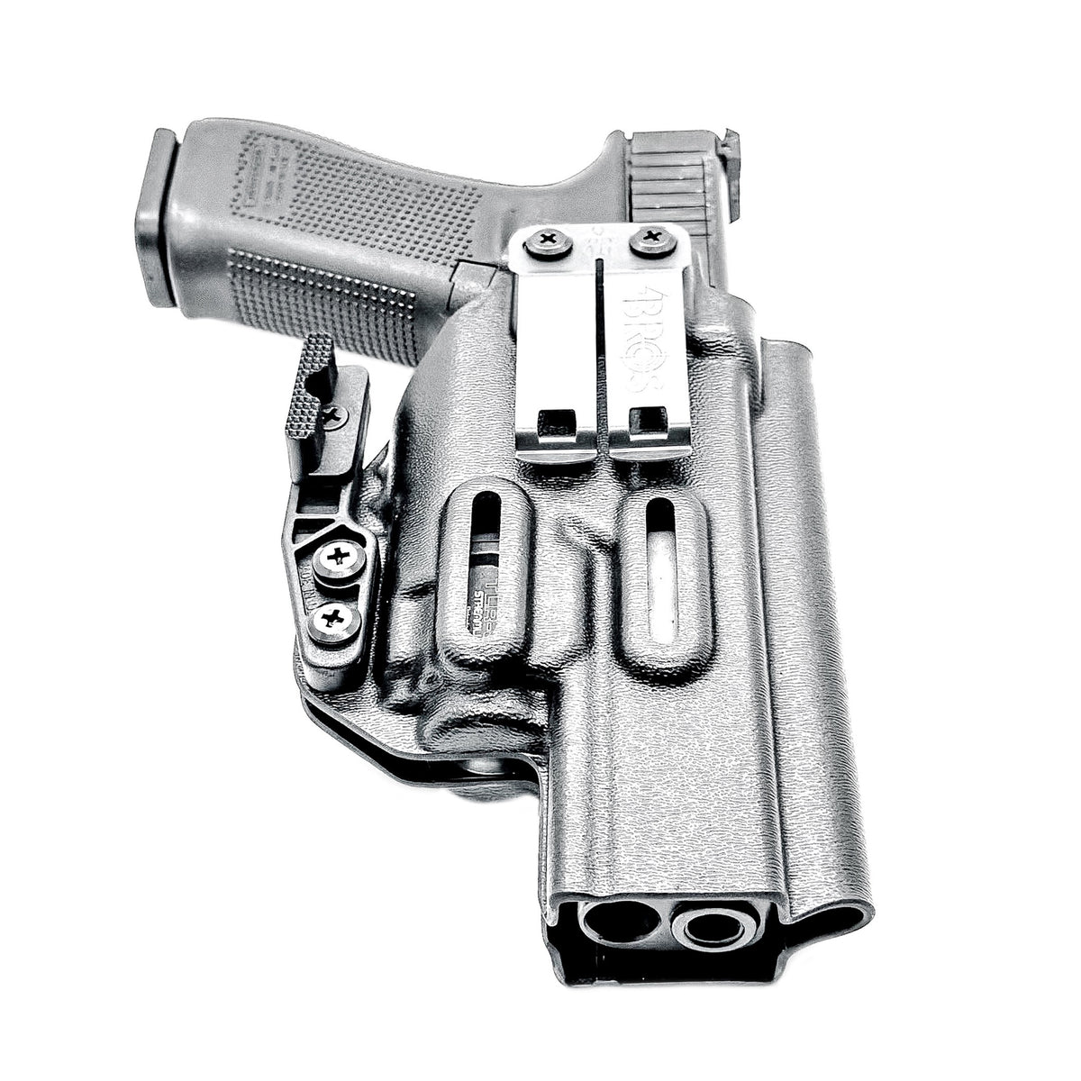 For the best Inside Waistband Kydex Holster for the Glock 34 & Streamlight TLR-8 A, shop Four Brothers Holsters. 4BROS IWB Holsters are made in the USA!