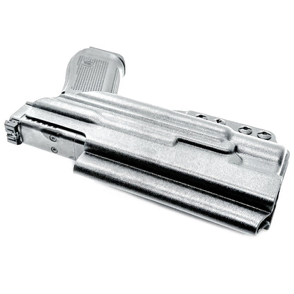 Black Inside Waistband IWB holster for the Glock 34 with Surefire X300U.  Shown with DCC Monoblock and a modwing.