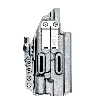 Black Inside Waistband IWB holster for the Glock 34 with Surefire X300U.  Shown with DCC Monoblock and a modwing.