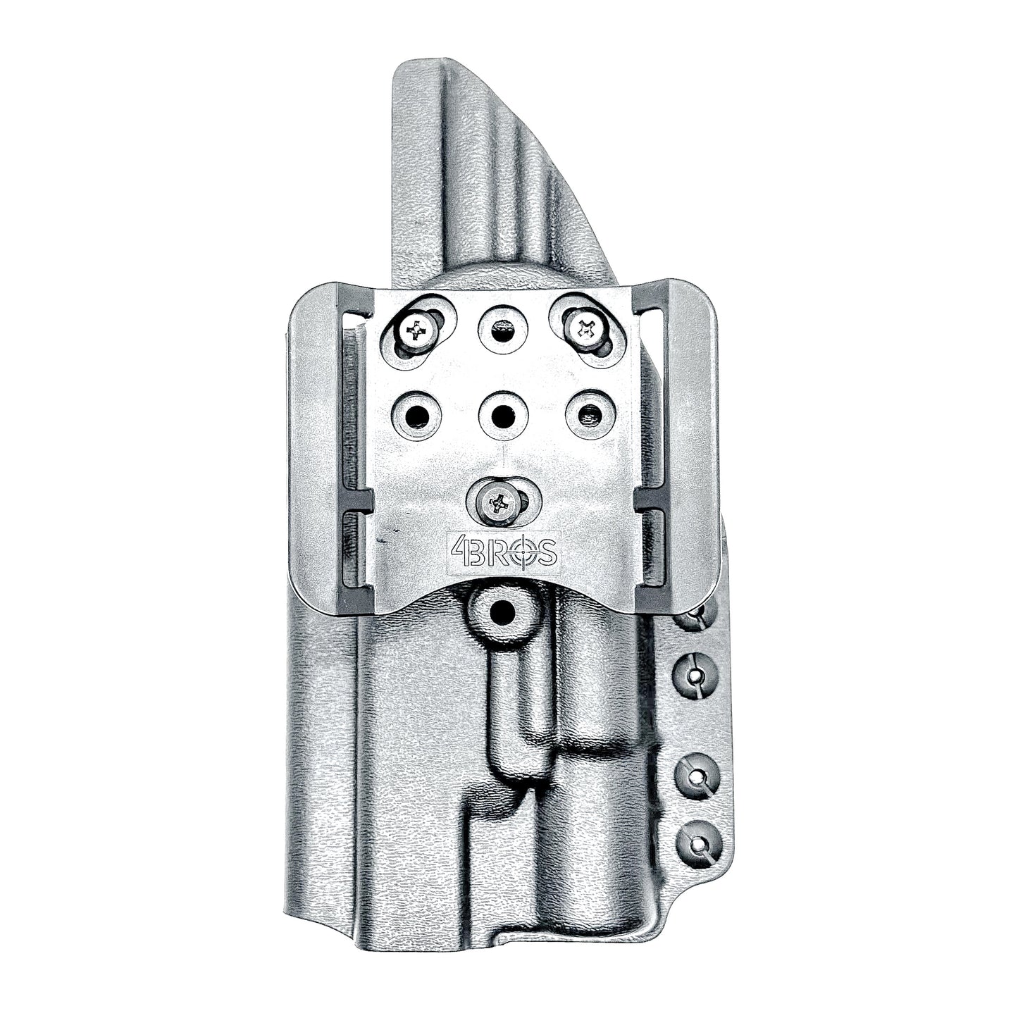 Outside Waistband holster for the Glock 34 and Surefire X300 in black with 4BROS 1.5" Belt Slide.