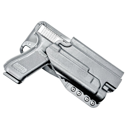 Duty and Competition holster for the Glock 34 and Streamlight TLR-1 HL in black with Blade-Tech Duty Drop attachment.