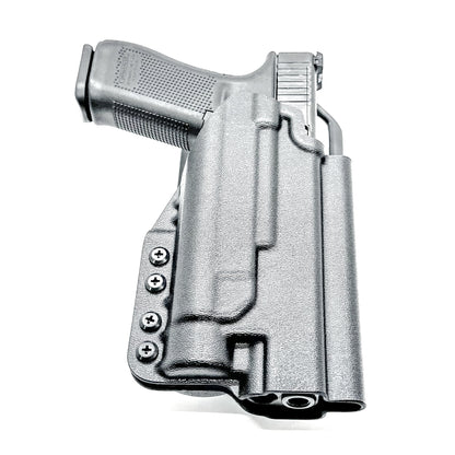 Duty and Competition holster for the Glock 34 and Streamlight TLR-1 HL in black with Blade-Tech Duty Drop attachment.
