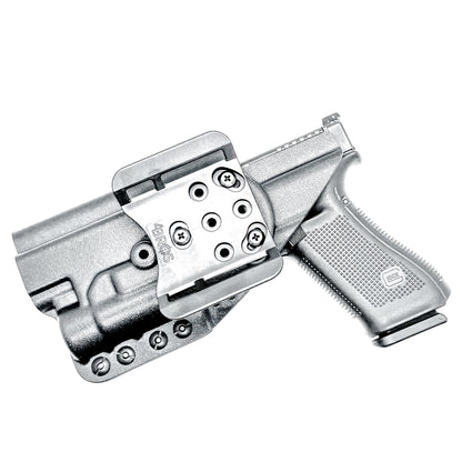 Outside Waistband (OWB) holster for the Glock 34 & Streamlight TLR-1 HL  in black with 4Bros 1.5" Belt Slide.