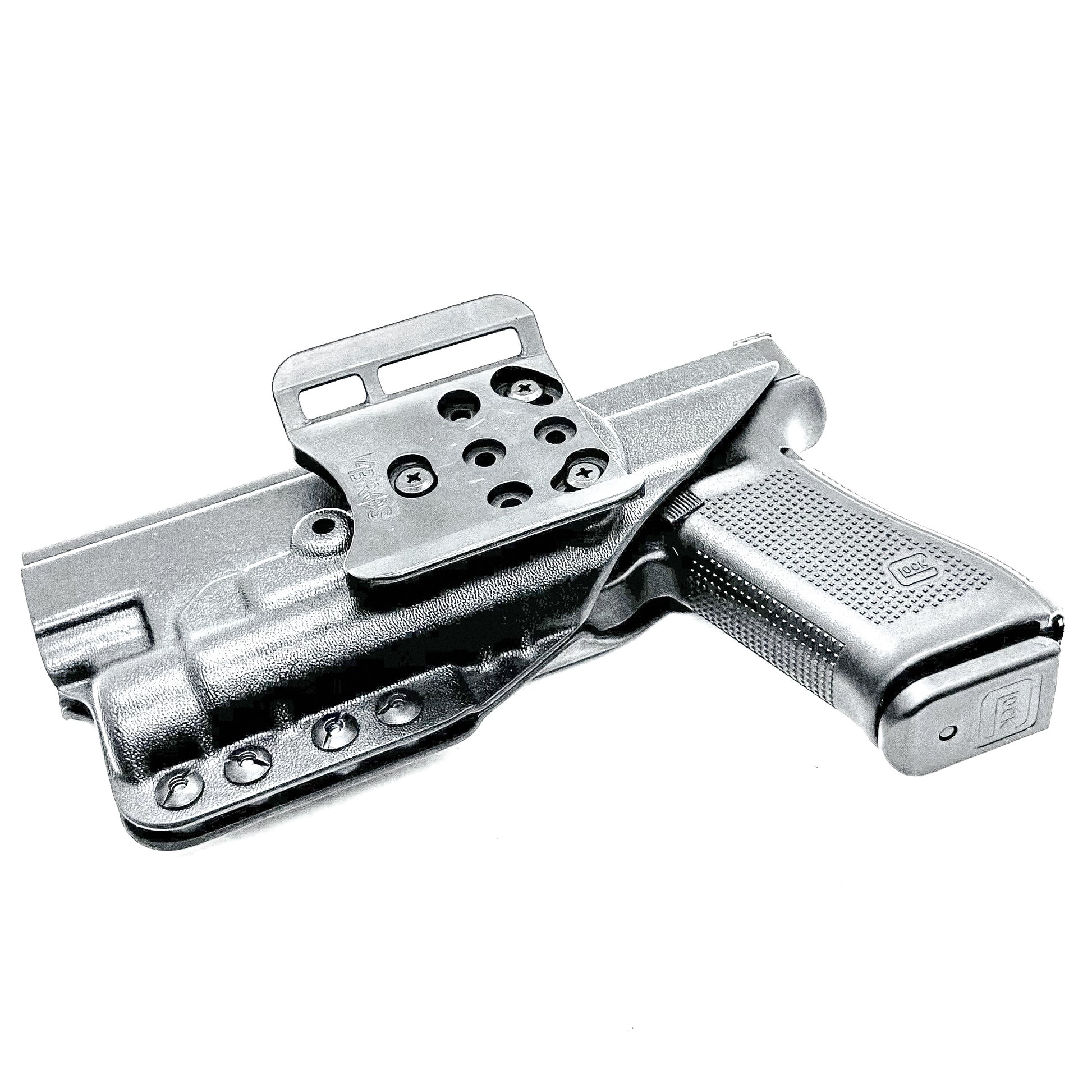 Outside Waistband (OWB) holster for the Glock 34 & Streamlight TLR-1 HL  in black with 4Bros 1.5" Belt Slide.