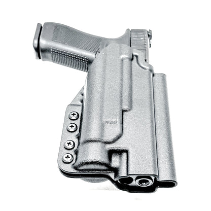 Outside Waistband (OWB) holster for the Glock 34 & Streamlight TLR-1 HL  in black with 4Bros 1.5" Belt Slide.