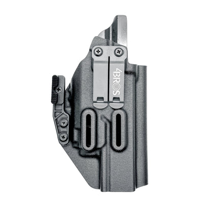 For the best Inside Waistband Kydex Holster for the Glock 34 & Streamlight TLR-8 A, shop Four Brothers Holsters. 4BROS IWB Holsters are made in the USA!