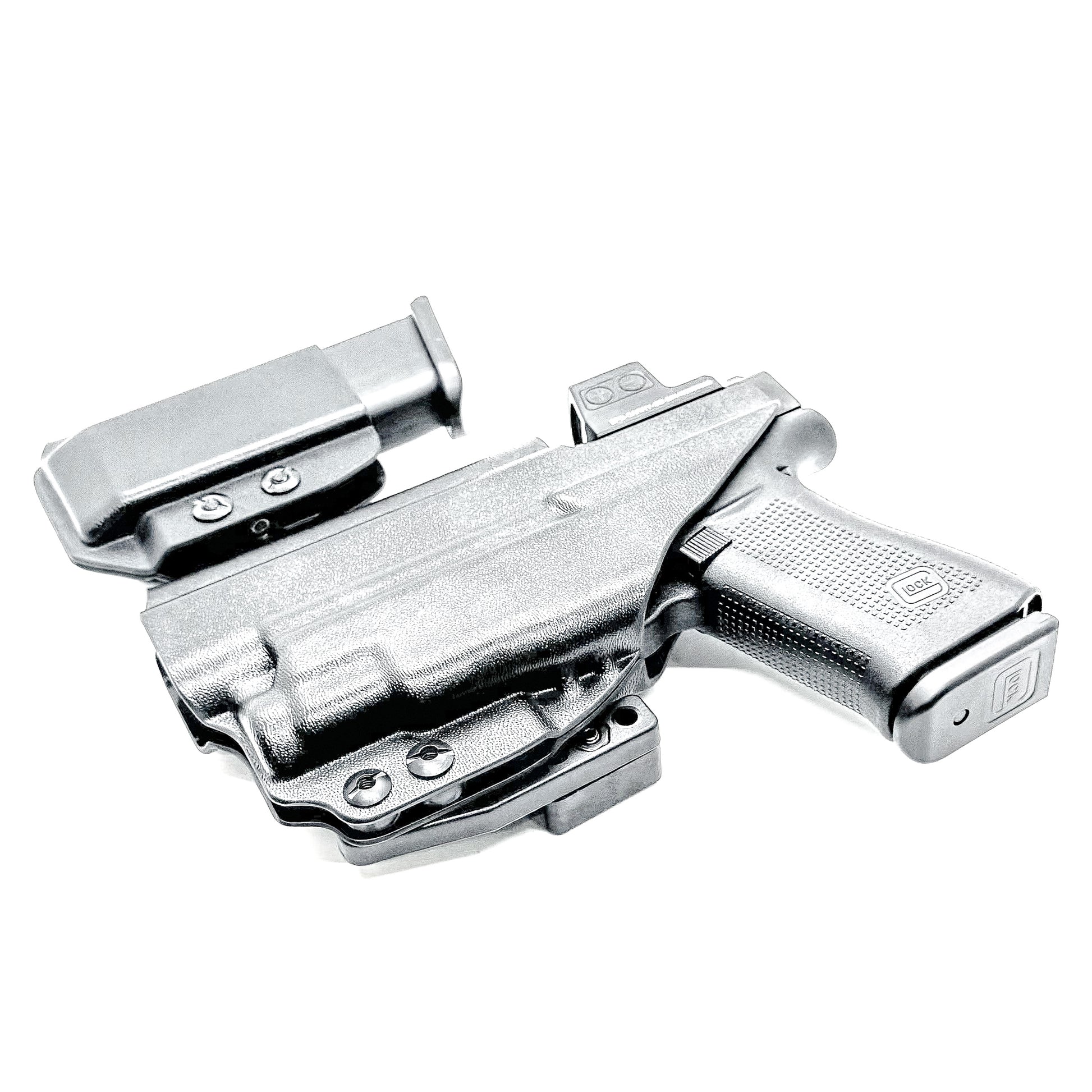 Glock 43X and 48 MOS IWB right-hand holster with Streamlight TLR-7 Sub and matching magazine carrier, built for concealed carry with secure retention