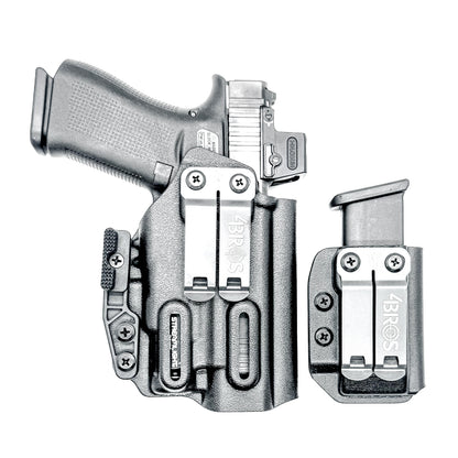 Glock 43X and 48 MOS IWB right-hand holster with Streamlight TLR-7 Sub and matching magazine carrier, built for concealed carry with secure retention