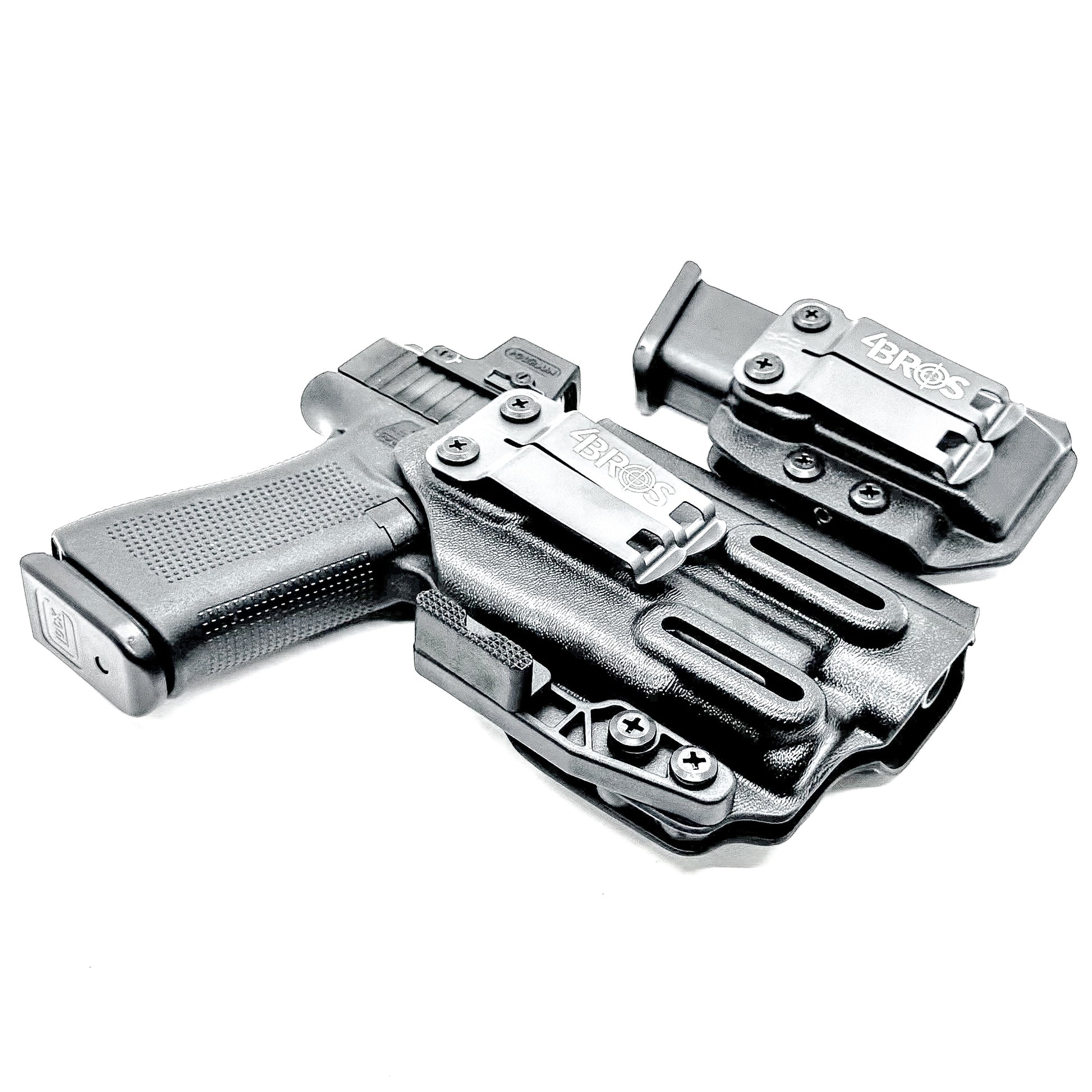 Glock 43X and 48 MOS IWB right-hand holster with Streamlight TLR-7 Sub and matching magazine carrier, built for concealed carry with secure retention