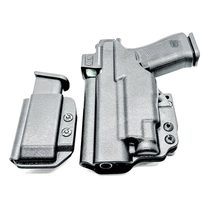 Glock 43X and 48 MOS IWB right-hand holster with Streamlight TLR-7 Sub and matching magazine carrier, built for concealed carry with secure retention