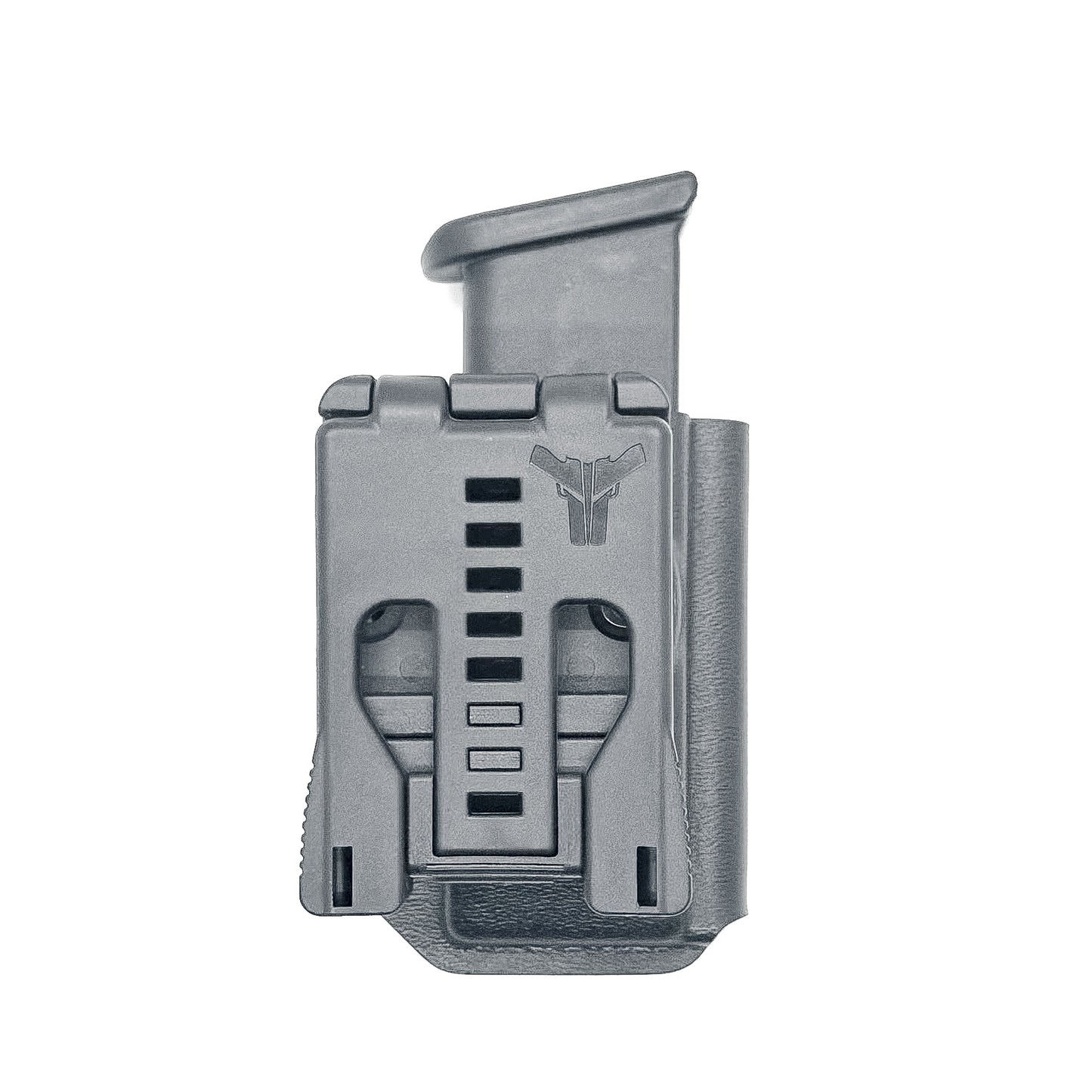 Black Kydex OWB Outside Waistband magazine pouch for the Glock 43X & 48 magazine from Four Brothers 4BROS Holsters.   Adjustable retention & cant.