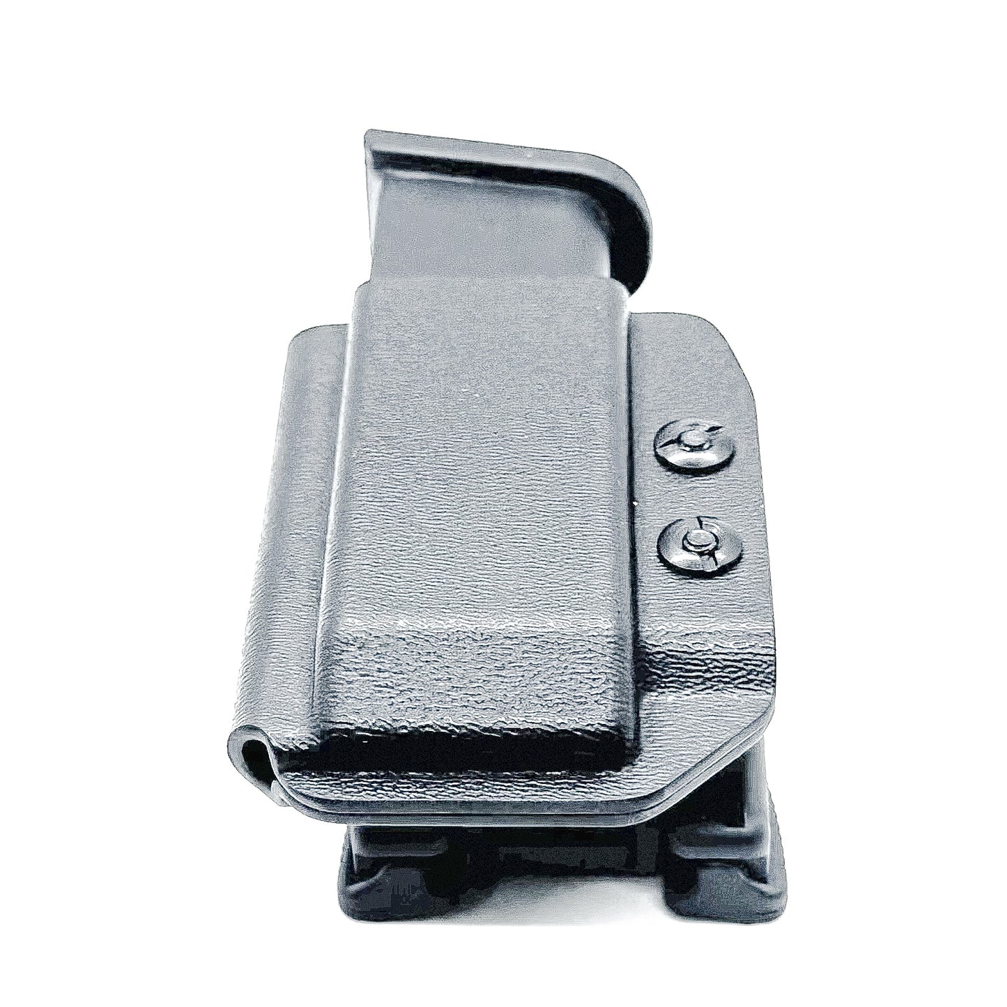 Black Kydex OWB Outside Waistband magazine pouch for the Glock 43X & 48 magazine from Four Brothers 4BROS Holsters.   Adjustable retention & cant.